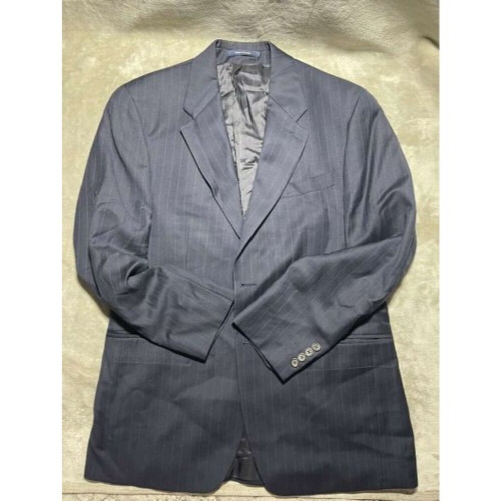 Ralph Lauren x Chaps Wool-Laine Blazer Men's Size 38R Blue Pinstripe Jacket Coat